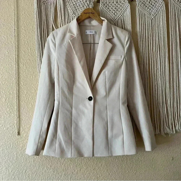 Mng ivory blazer Sz 4 perfect for spring - Picture 1 of 7